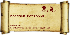 Marcsek Marianna névjegykártya